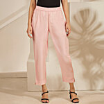 Daali Pink Viscose Blooming Mood Pencil Pant 1 pc (Size - S)