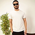 Thomas Scott White Polyester Regular Fit Self Design Shirts 1 pc (Size - XL)