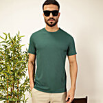 Thomas Scott Dark Green Polyester Regular Fit Self Design Shirts 1 pc (Size - S)