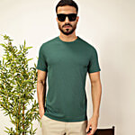 Thomas Scott Dark Green Polyester Regular Fit Self Design Shirts 1 pc (Size - XL)