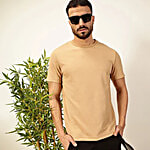 Thomas Scott Khaki Polyester Regular Fit Self Design Shirts 1 pc (Size - 2XL)