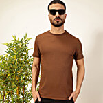 Thomas Scott Coffee Polyester Regular Fit Self Design Shirts 1 pc (Size - M)