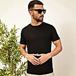 Thomas Scott Black Polyester Regular Fit Self Design Shirts 1 pc (Size - 2XL)