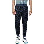Alcis Soft Touch Navy Slim Fit Camo Print Sports Joggers 1 pc (Size - M)