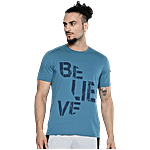 Alcis Blue Slim Fit Printed T-Shirts 1 pc (Size - M)