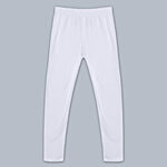 Kiddopanti Kids White Solid Leggings 1 pc (10-12 Years)