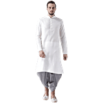 Kisah White Regular Fit Self Pattern Kurta 1 Set (Size - 42)