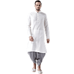 Kisah White Regular Fit Self Pattern Kurta 1 Set (Size - 44)