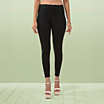 Lyra Women's Solid Ankle Length Legging - Black 1 pc (Free Size)