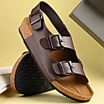 Hoversole Men's Brown Cork Back Strap Sandals 1 Pair (EURO-40/UK-6)
