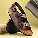 Hoversole Men's Brown Cork Back Strap Sandals 1 Pair (EURO-41/UK-7)