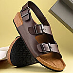 Hoversole Men's Brown Cork Back Strap Sandals 1 Pair (EURO-43/UK-9)