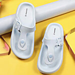 Mozafia Women's Sky Blue T-Strap Sandals 1 Pair (UK/IND-5)