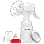 LuvLap Manual Breast Pump - 3 Level Suction Adjustment, BPA Free 1 pc (Get 2 Pcs Breast Pads Free)