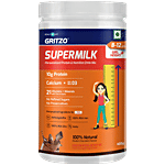 Gritzo SuperMilk Girl Height+ Personalized Protein & Nutrition Drink Mix - 8 To 12 Years, Double Chocolate 400 g