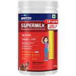 Gritzo SuperMilk Girl Height+ Personalized Protein & Nutrition Drink Mix - 13+ Year Old, Double Chocolate 400 g