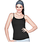 Enamor Black Round Neck Camisole 1 pc (Size - 2XL)
