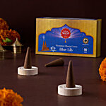 Daivya Sparsh by bigbasket Charcoal Free Blue Lily Premium Dhoop Cones 50 pcs