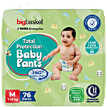 bigbasket Baby Diapers Pants - Medium 76 pcs Poly Bag