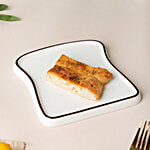 Nestasia Ceramic Bread-Shaped Snack Plate - White 1 pc 