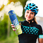Milton Gen'Z 1000 Water Bottle - Blue, Never Give Up Always Drink Up 1 L
