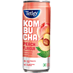 Tetley Kombucha Peach Flavoured Fermented Sparkling Drink 250 ml
