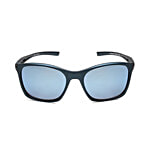 Fastrack Men Square Sunglasses With Mirrored Blue Lens & Black Frame 1 pc