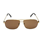 Fastrack Men Navigator Sunglasses With UV Protected Brown Lens & Gold Rimmed Frame 1 pc