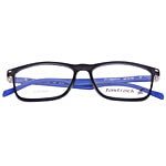 Fastrack Unisex Square Computer Glasses With Anti Glare Lenses - Black & Blue Frame 1 pc