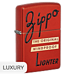 Zippo Red Brass Red Box Top Design Windproof Pocket Lighter 1 pc