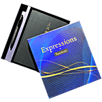 Paperkraft Gift Set A5 Hardbound Metallic Finish Cover Journal 176 Pages + Chopin Lissome Blue Ball Pen 2 pcs