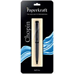 Paperkraft Chopin Matte Black Body - Metal Body Pen, Blue Ink Ball Point 1 pc