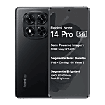 Redmi Redmi Note 14 Pro 5G (8GB RAM, 128GB, Titan Black) 1 Unit