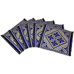 Sapana Carpet-Mats Aasan Mat - Indigo & Ivory 6 pcs