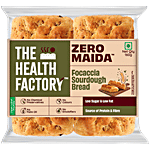 The Health Factory Zero Maida Focaccia Sourdough Bread 160 g ( 2 pcs)