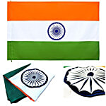 Pearlfiesta 100% Pure Khadi Indian Flag - Har Ghar Tiranga, 76 x 114 cm 1 pc