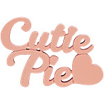 eCraftIndia Peach "Cutie Pie & Heart Symbol" Wooden Cutout - Decorative Showpiece 1 pc