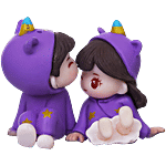 eCraftIndia Miniature Romantic Couple Statue Boy Kissing Girl Forehead Showpiece 1 pc 