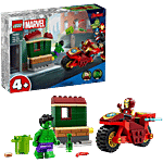 LEGO Marvel Iron Man With Bike & The Hulk Playset - 76287, 68 Pieces Pack of 1