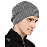 Bharatasya Solid Knitted Beanie Cap - For Men 1 pc (Free Size)