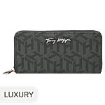 Tommy Hilfiger Olive Celina Perforated Leather Zip Around Wallet 1 pc