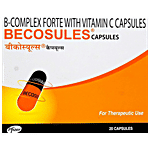 Becosules B Complex Forte With Vitamin C Capsules 20 pcs Box