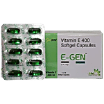 Genone E-Gen Vitamin E Capsules 400 mg 10 pcs (Pack of 5)