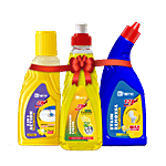 bb home Lemon Dishwash liquid + Citrus Floor Cleaner + Lemon Toilet Cleaner 750 ml Combo (250 ml each)