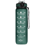 Solara Tritan Motivational Water Bottle - Hunter Green 1 L