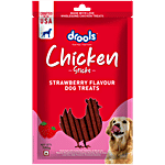 Drools Chicken Sticks Strawberry Flavour Dog Treats 100 g
