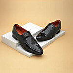 Ruosh Men's Black Formal Loafers 1 Pair (UK/IND-7)