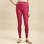 Rangita Pink Cotton Legging 1 pc (Size - M)
