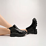 Shoetopia Women's Black Chelsea Boots 1 Pair (UK/IND-4)