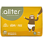 .allter  Organic Bamboo Diapers - Small Size, 3-6 kgs 32 pcs